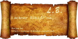 Lackner Bibiána névjegykártya